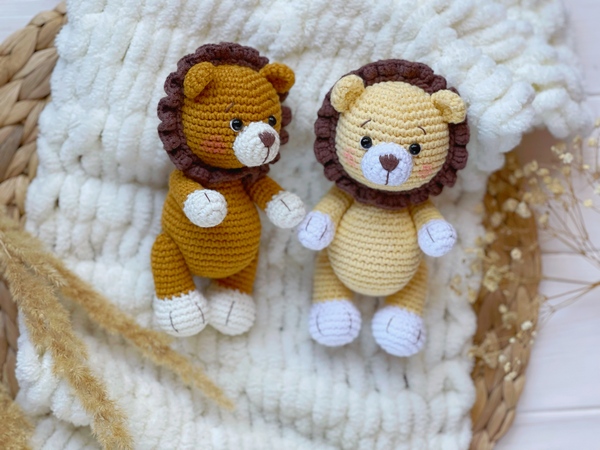 SET of 5 Amigurumi crochet patterns: tiger, lion, zebra, elephant, giraffe