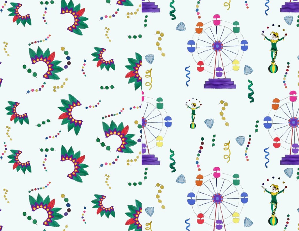 Seamless digital paper carnival - Image 4