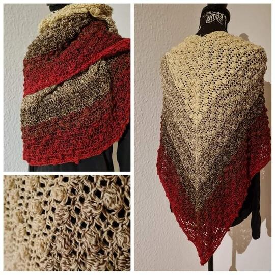 Tuch Zyndi häkeln Dreieckstuch