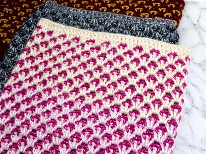 Pfauenloop / Schal - Häkelanleitung