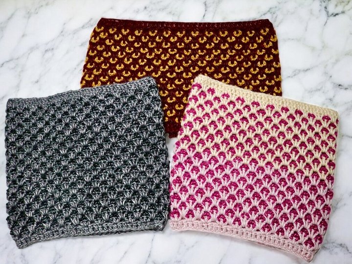 Pfauenloop / Schal - Häkelanleitung