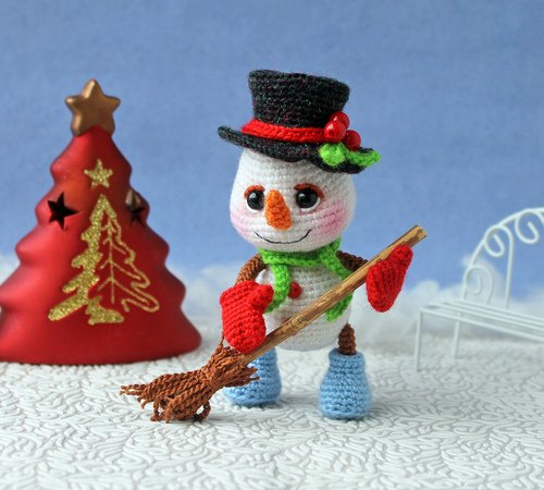 Snowman with a set of hats
