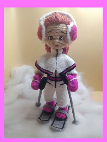 Häkelanleitung / Amigurumi / Ski-Girl Sindy