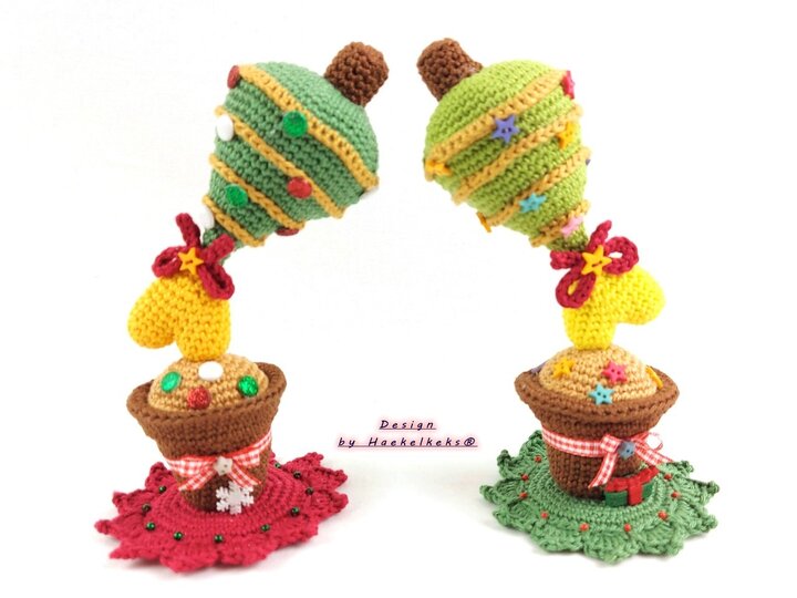 Weihnachtsbaum-Unfall  im Topf -- Häkelanleitung von Haekelkeks®