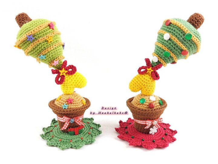 Weihnachtsbaum-Unfall  im Topf -- Häkelanleitung von Haekelkeks®