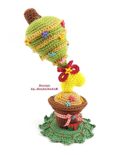 Weihnachtsbaum-Unfall  im Topf -- Häkelanleitung von Haekelkeks®