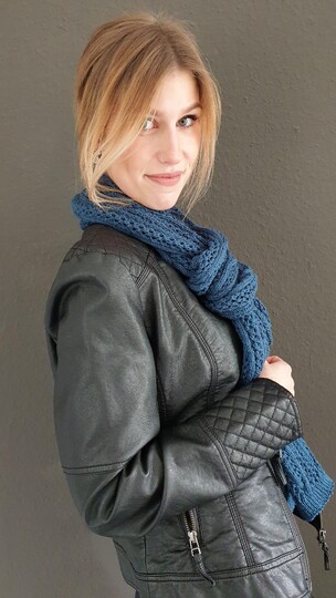 193 Strickanleitung Schal Loch Zopf Romina