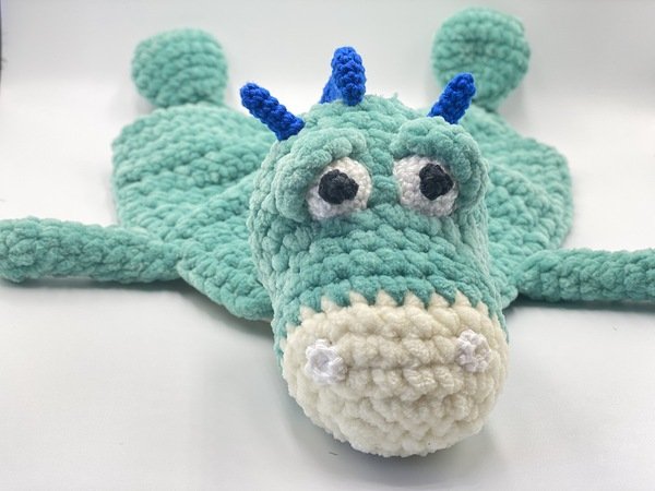Crochet Pattern - Comforter Dino (Cuddly Dino)