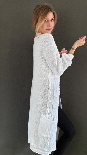 194 Strickanleitung Strickjacke Cardigan Long Enja
