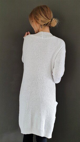 194 Strickanleitung Strickjacke Cardigan Long Enja