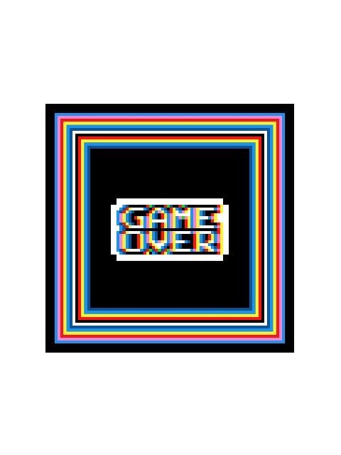 GAME OVER - pattern for sc crochet pilloe or blanket