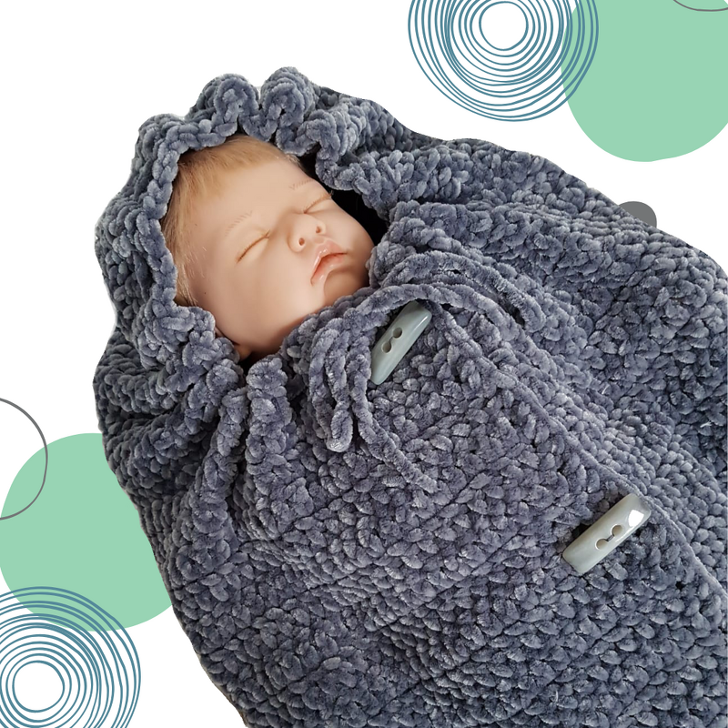 Häkelanleitung Baby Pucksack, Schlafsack "Cosy" - Bild 5