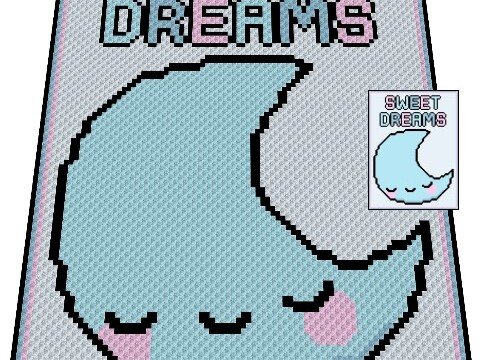 Häkelmuster * SWEET DREAMS * Grafik für C2C Decke