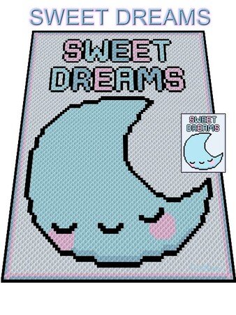 SWEET DREAMS - pattern for c2c crochet blanket