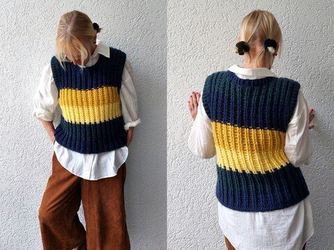 Pullunder "Weekend" für Damen und Herren, Größe leicht anpassbar