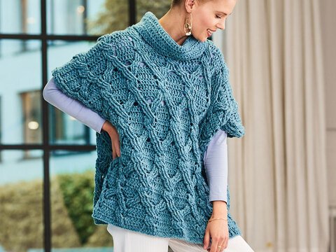 PONCHO CROCHET-WONDER