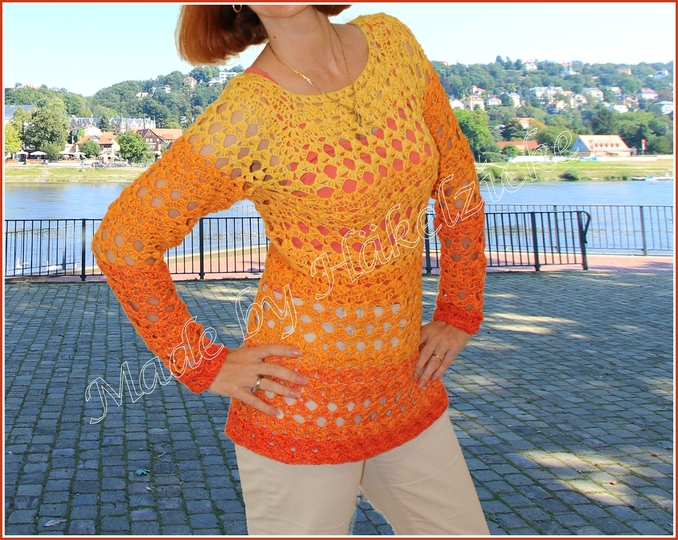 Häkelshirt "Steffis Sommermärchen", RVO Gr. s-XXL