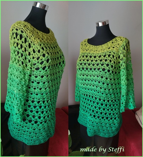 Häkelshirt "Steffis Sommermärchen", RVO Gr. s-XXL