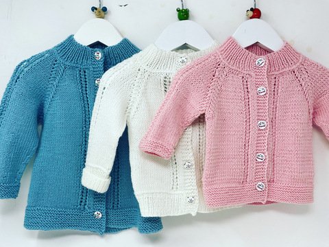 Raglanjäckchen Das Vierte - mit Ajourmuster