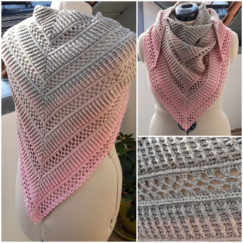 H&auml;kelanleitung - Dreieckstuch "Relief"