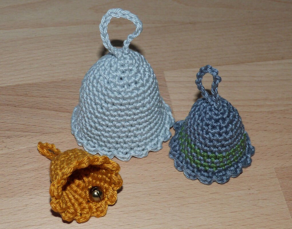Häkelanleitung für Glöckchen in 3 Größen
