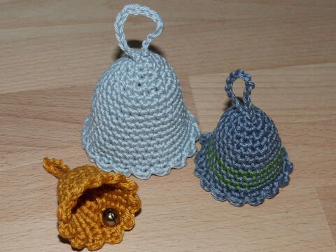 Häkelanleitung für Glöckchen in 3 Größen