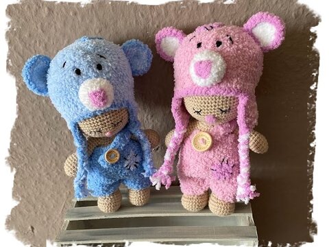 Pattern Nappy-Gang: Baby doll Bear Tobi