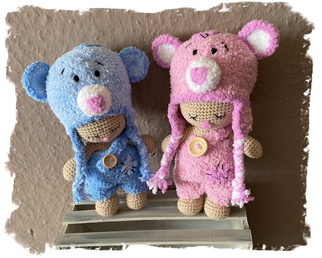 Pattern Nappy-Gang: Baby doll Bear Tobi - Image 2