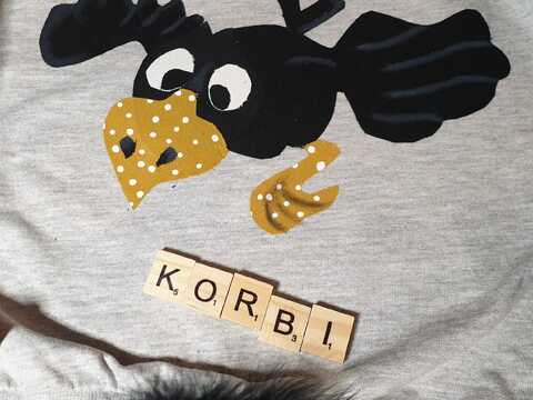 Vorlage Applikation Rabe Korbi