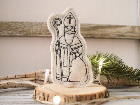 Stickdatei Nikolaus ITH heiliger Nikolaus Stabstickdatei
