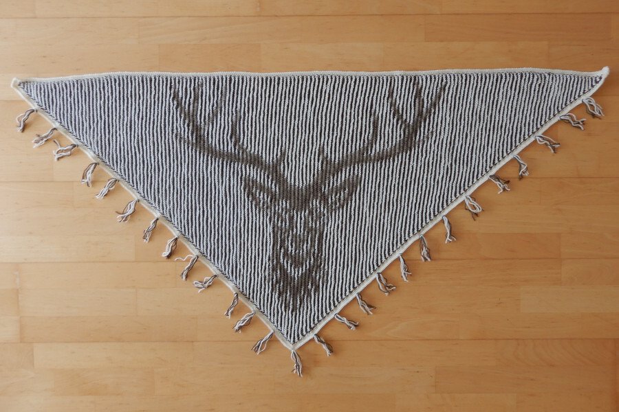 Dreieckstuch Hirsch Illusionsstricken - Bild 7