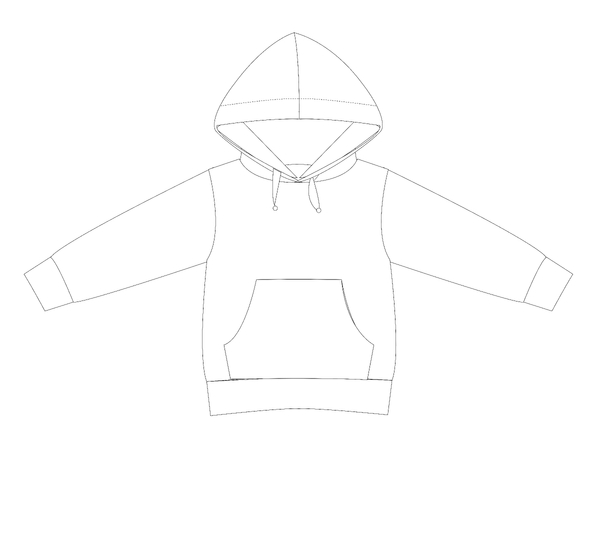 Kids Hoodie FLY – Hood & Shawl Collar Sewing Pattern 12m-11y