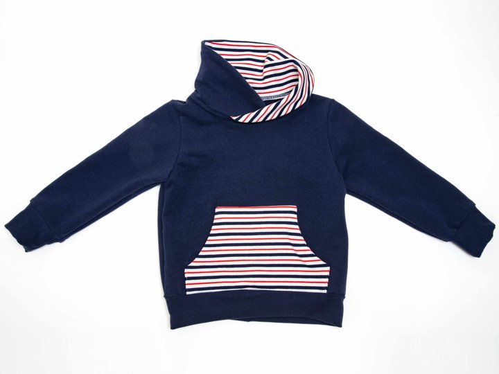 Kids Hoodie Sewing Pattern – Lined Hood or Shawl Collar PDF (12M–11Y)