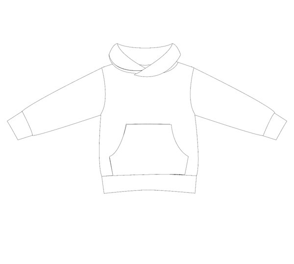 Schnittmuster Kinderhoodie FLY – Anleitung Datei Gr. 80/86–140/146