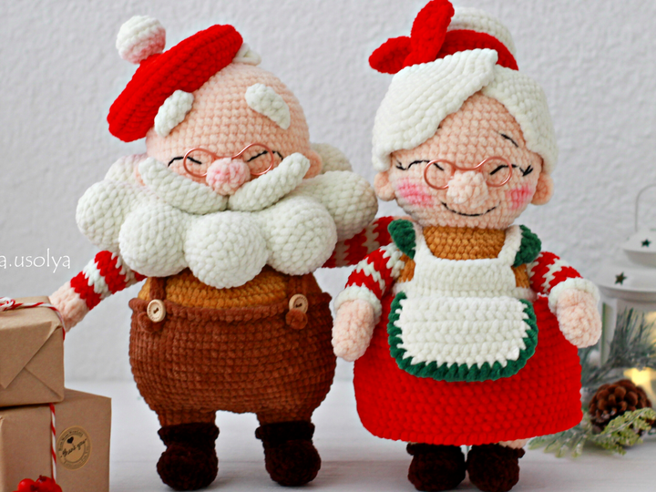Bundle 2 PDF: Santa Claus and Mrs.Claus Amigurumi Crochet Pattern