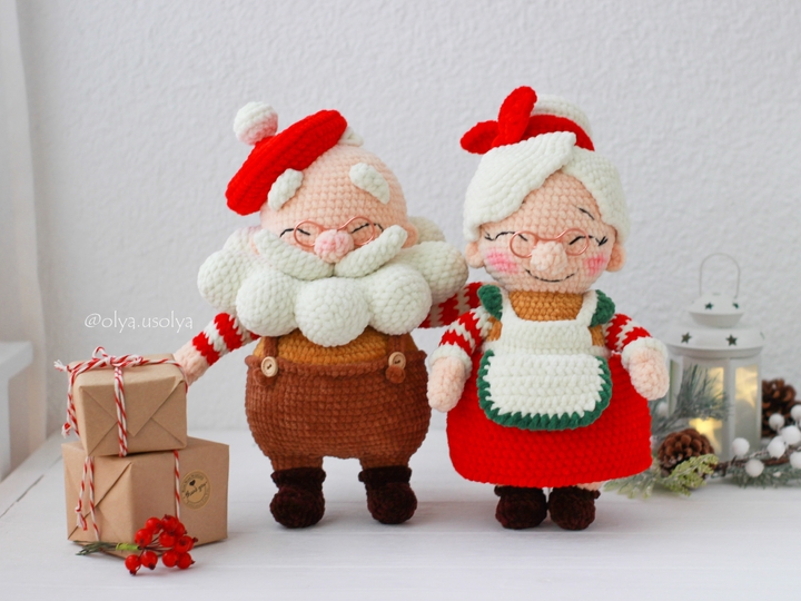 Bundle 2 PDF: Santa Claus and Mrs.Claus Amigurumi Crochet Pattern