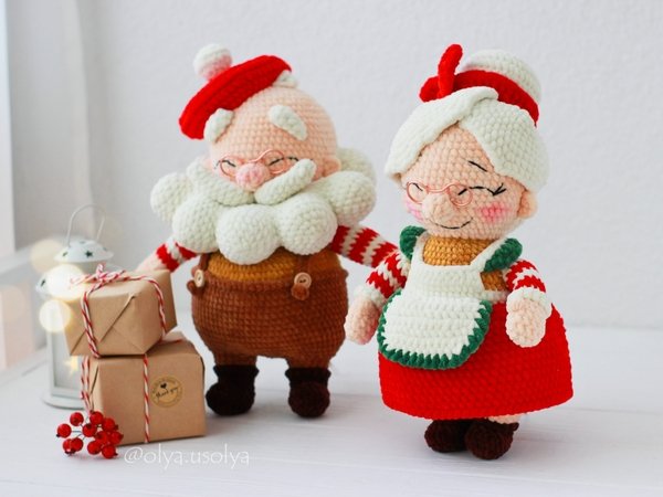 Häkelanleitung Weihnachtsmann und Weihnachtsoma Amigurumi