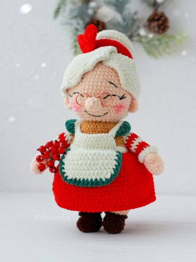 Häkelanleitung Weihnachtsoma Amigurumi