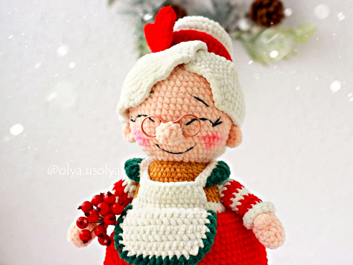 Häkelanleitung Weihnachtsoma Amigurumi