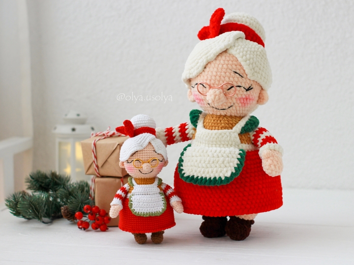 Häkelanleitung Weihnachtsoma Amigurumi