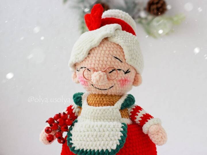Häkelanleitung Weihnachtsoma Amigurumi