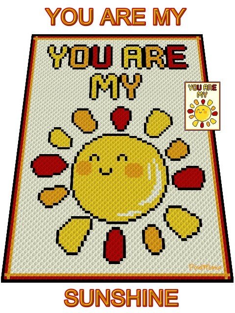 YOU ARE MY SUNSHINE - pattern for c2c crochet blanket