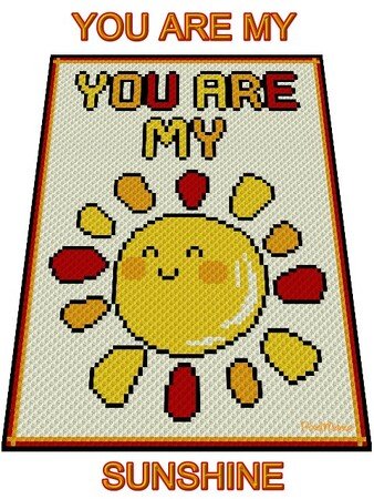 YOU ARE MY SUNSHINE - pattern for c2c crochet blanket