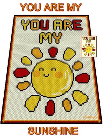 YOU ARE MY SUNSHINE - pattern for c2c crochet blanket