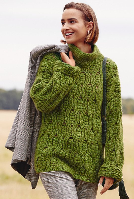 Häkelanleitung: Gehäkelter Pullover in Oversize mit Rollkragen - Bild 2