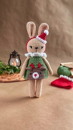 Pattern Christmas bunny