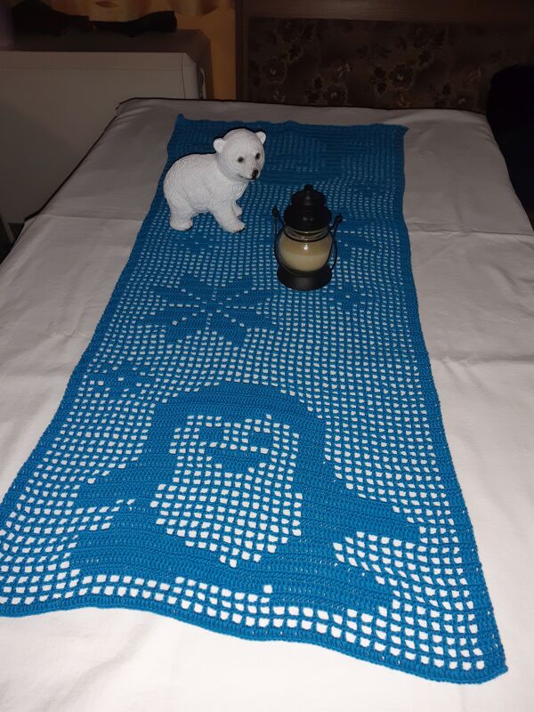 Tischläufer Weihnachten "Pinguin" häkeln - Bild 2