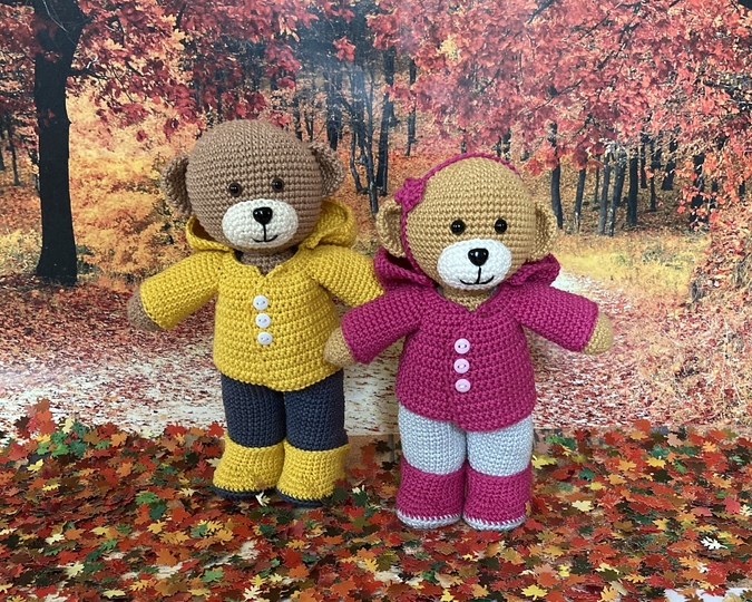Häkelanleitung Theo und Thea - Komplettset 4 Jahreszeiten