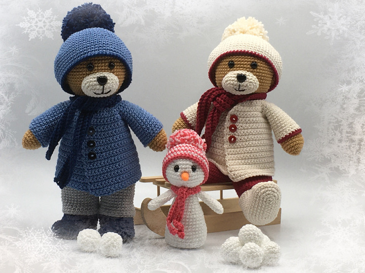 Häkelanleitung Theo und Thea - Komplettset 4 Jahreszeiten