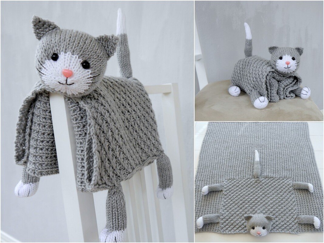 Strickanleitung - Strickdecke MIEZI Größe: 60 x 70 cm - No.252